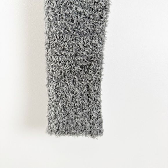 SKIMS Cozy Knit Wrap Top Gray Smoke Size Small Medium Fuzzy Long Sleeve NEW - Picture 15 of 16